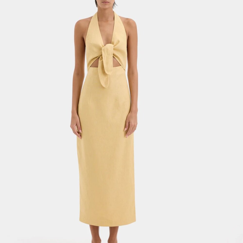 SIR. Carlotta Tie Midi Dress  USD $490 (Local duties included) or 4 installments